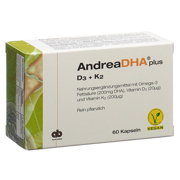 ANDREADHA plus Omega-3 Vit D3+K2 Kaps vegan 60 Stk