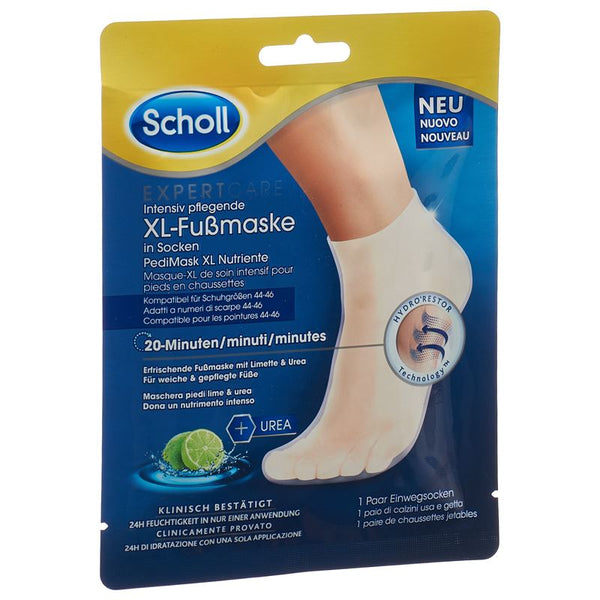 SCHOLL Expert Care erfri Fussmaske XL Limet 1 Paar