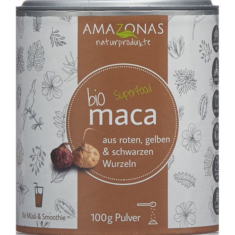 AMAZONAS maca Bio Pulver 100 % pur Ds 100 g