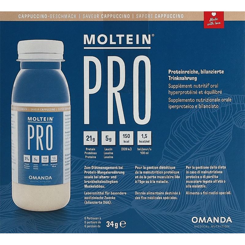 MOLTEIN PRO 1.5 Cappuccino 6 Fl 34 g