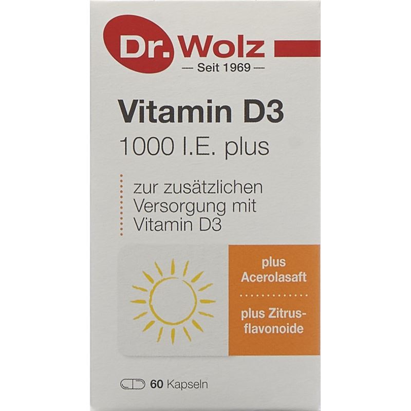 DR. WOLZ Vitamin D3 1000 I.E. plus Kaps 60 Stk