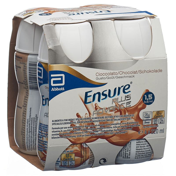 ENSURE Plus Advance Schokolade 4 x 220 ml