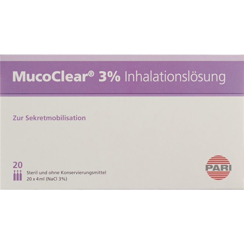 PARI MucoClear 3 % NaCl Inhalationslös 20 Amp 4 ml