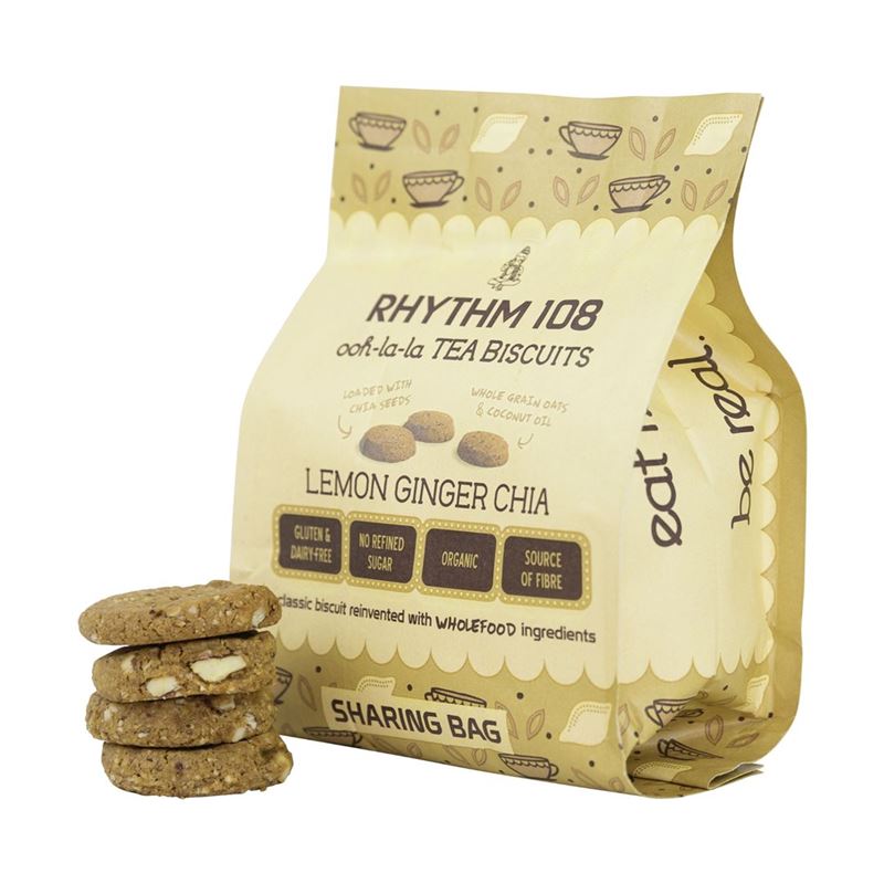 RHYTHM108 Lemon Ginger Chia Biscuit Btl 135 g