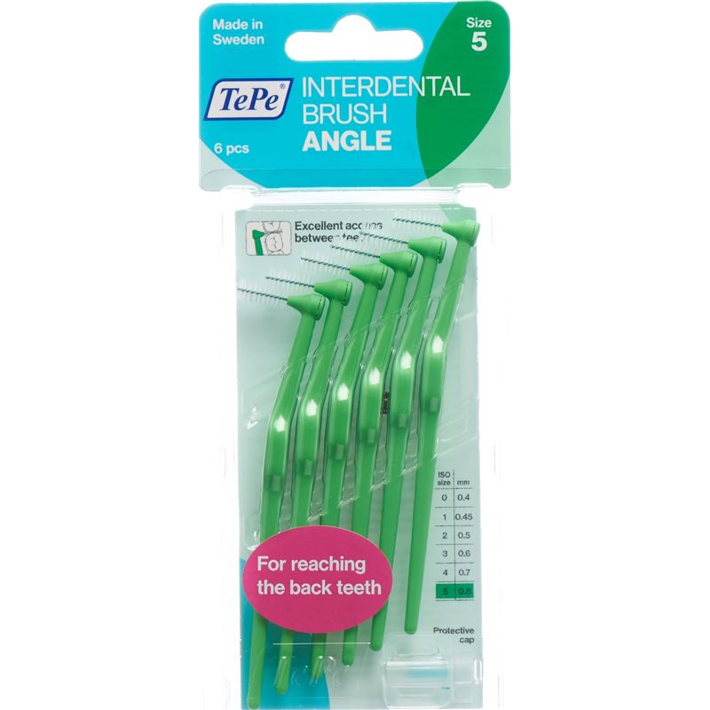 TEPE Angle Interdental-Brush 0.8mm grün 6 Stk