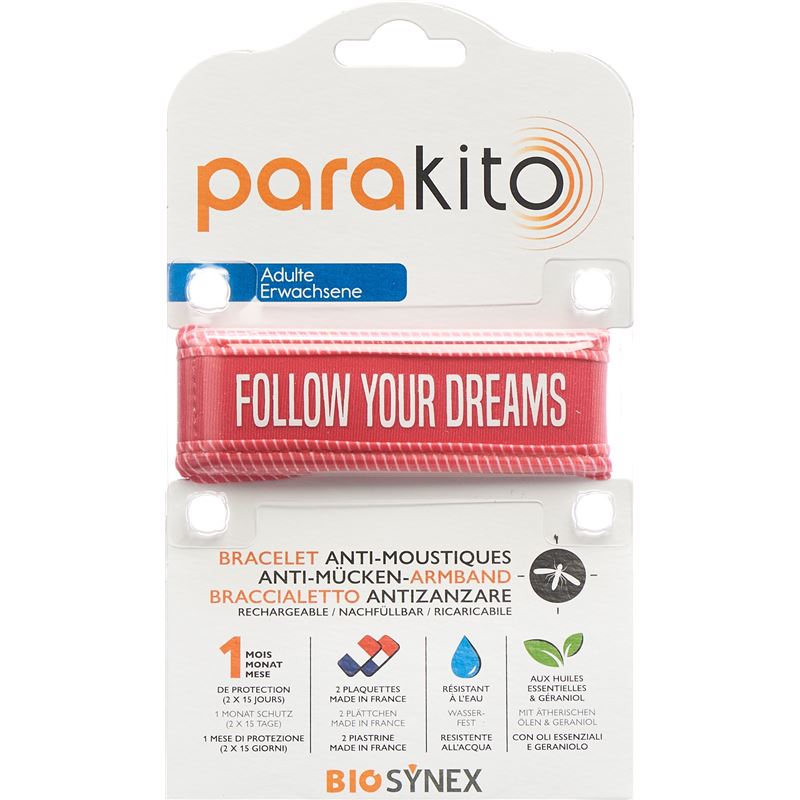 PARAKITO Armband Erwachsene Follow Dreams fuchsia