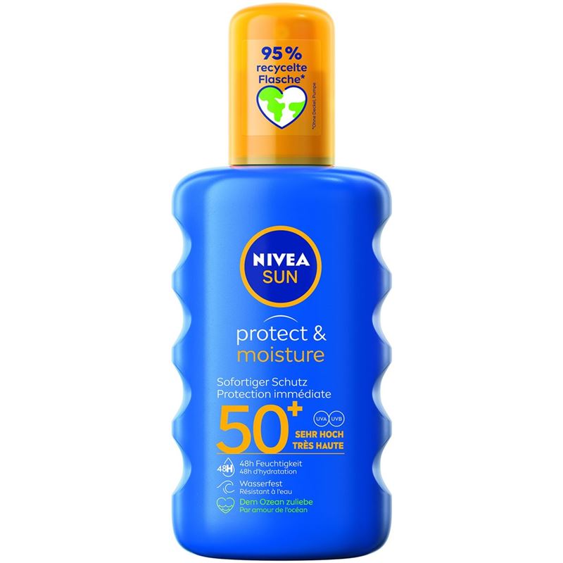 NIVEA Sun Protect&Moist Sonnenspray LSF50+ 200 ml