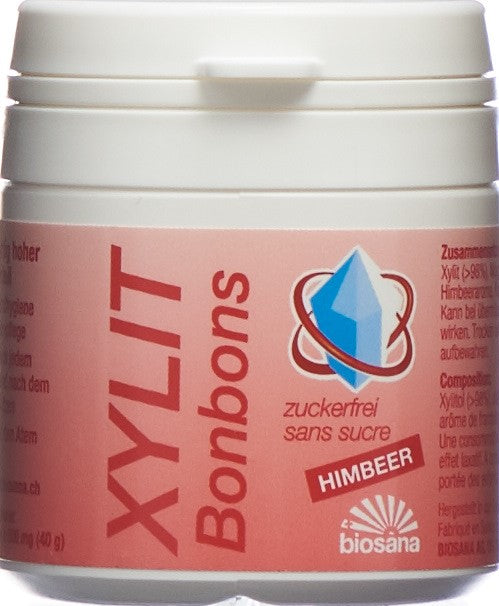 BIOSANA Xylit Bonbons Himbeer 80 Stk