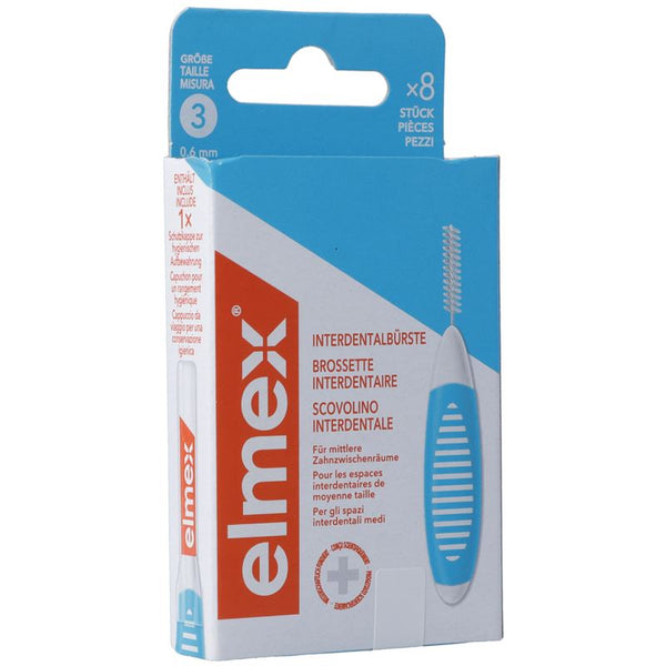 ELMEX Interdentalbürsten 0.6mm blau 8 Stk