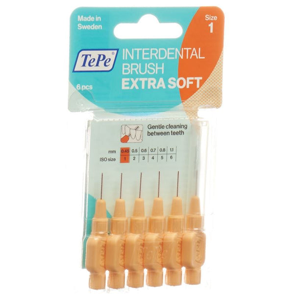 TEPE Interden Brush 0.45mm x-soft oran Blist 6 Stk