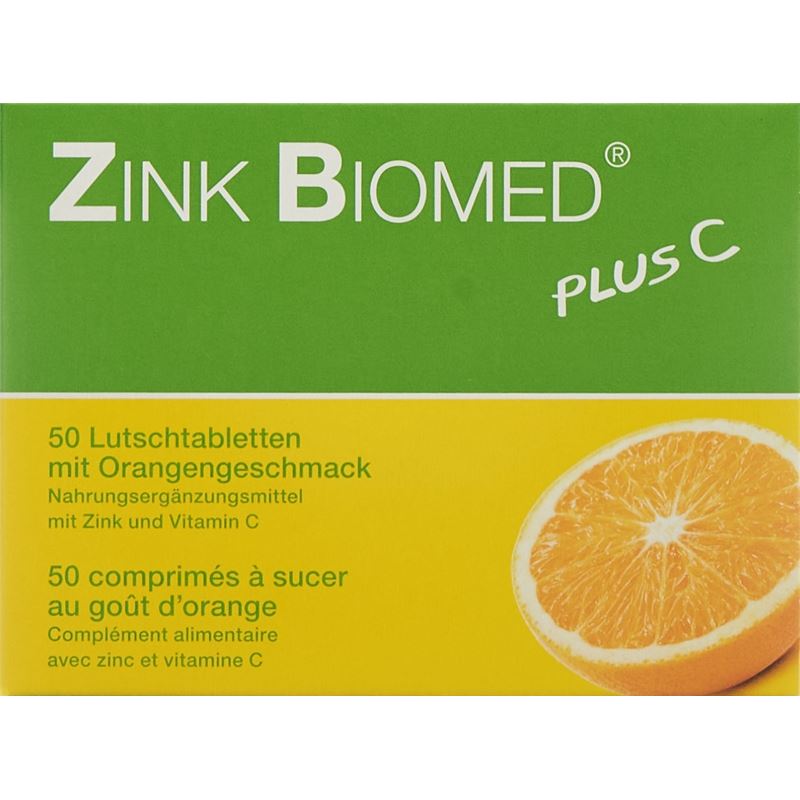 ZINK BIOMED plus C Lutschtabl Orange 50 Stk