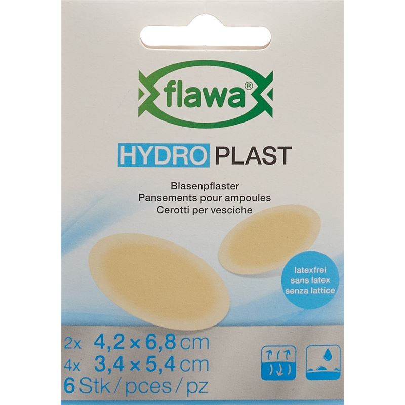 FLAWA HYDRO PLAST Blasenpflaster 2 Grössen 6 Stk