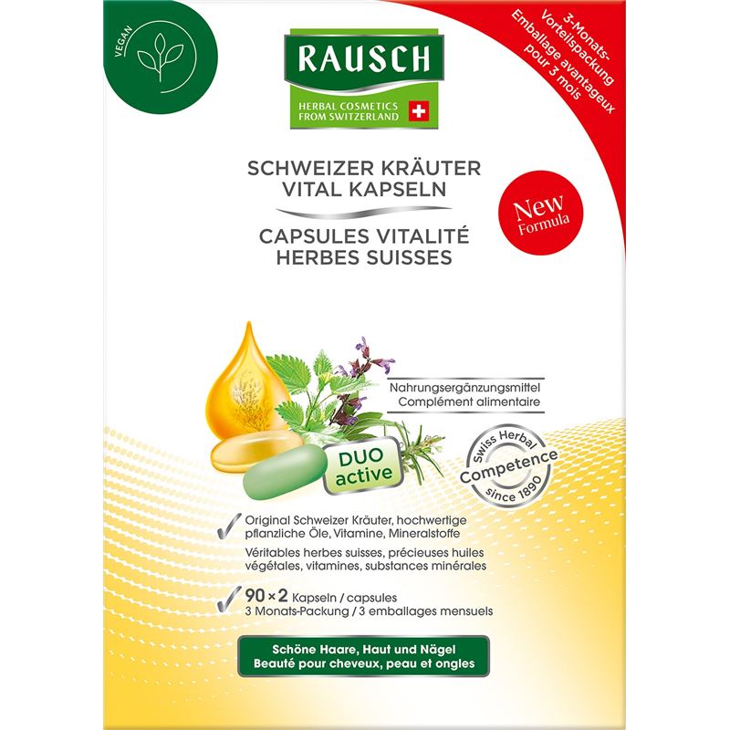 RAUSCH Schweizer Kräuter Vital Kapseln 3 Monats-Pa