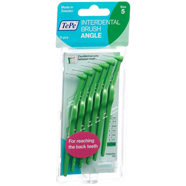 TEPE Angle Interdental-Brush 0.8mm grün 6 Stk