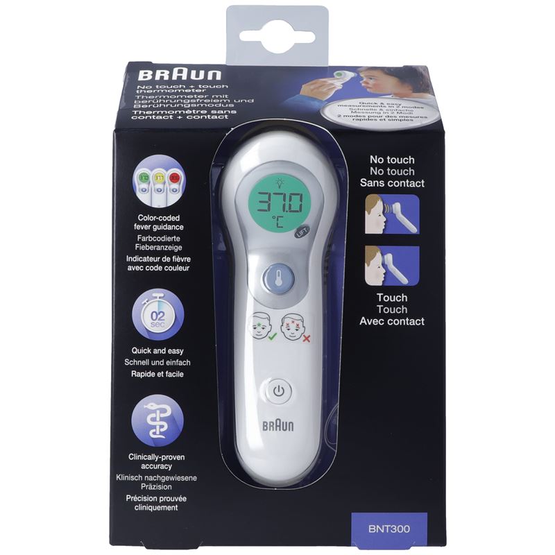 BRAUN No touch + touch BNT 300 Thermometer