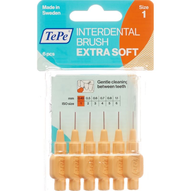 TEPE Interden Brush 0.45mm x-soft oran Blist 6 Stk