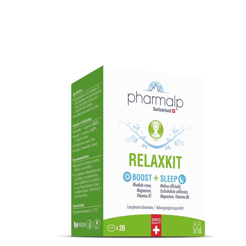 PHARMALP RELAXKIT Boost & Sleep Tabl Blist 20 Stk