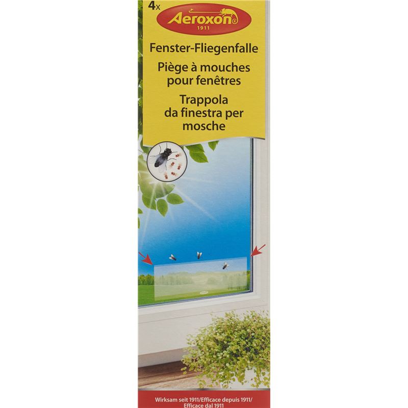 AEROXON Fenster-Fliegenfallen transparent 4 Stk