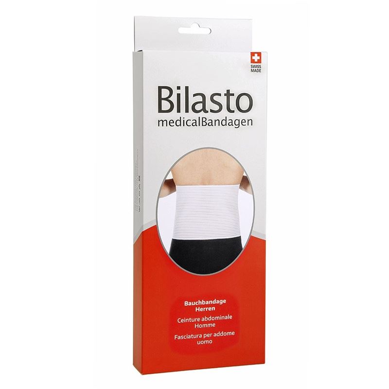 BILASTO Bauchbandage Herren M weiss Klett