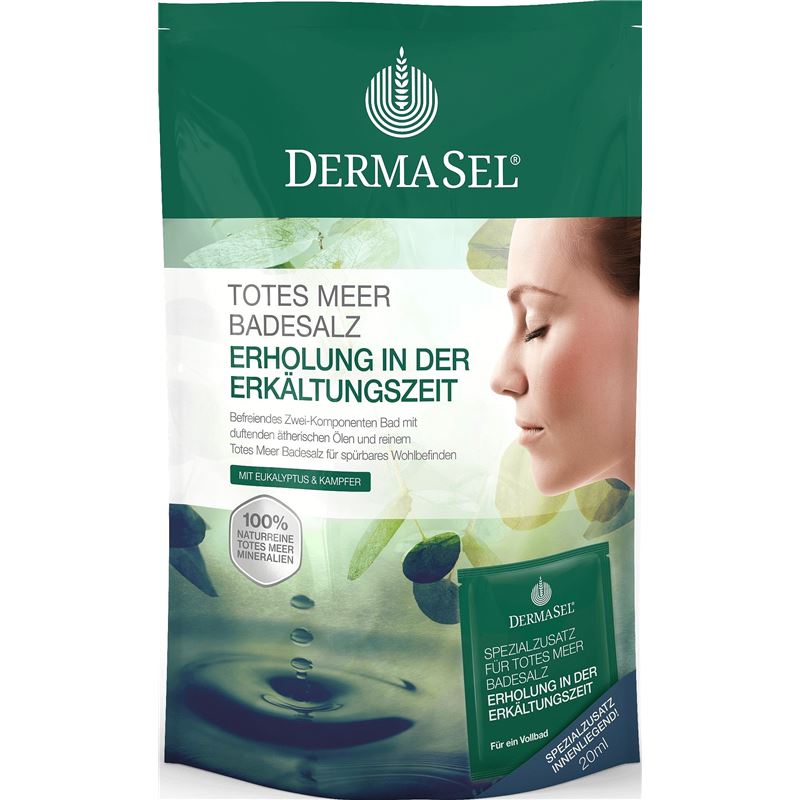 DERMASEL Badesalz Erkältungszeit +20ml 400 g