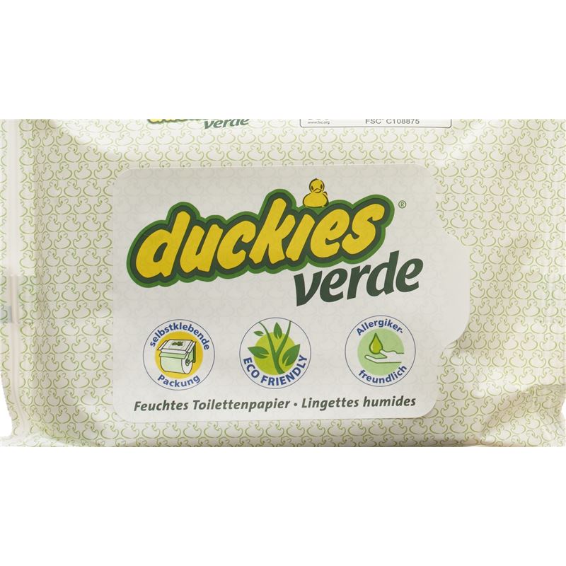 DUCKIES Verde feuchtes WC-Papier 30 Stk