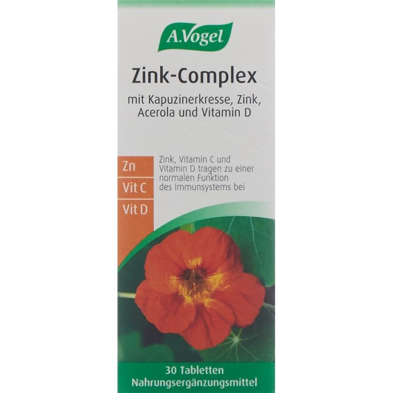 VOGEL Zink-Complex Tabl Glasfl 30 Stk