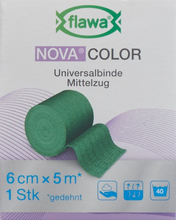 FLAWA NOVA COLOR Idealbinde 6cmx5m grün