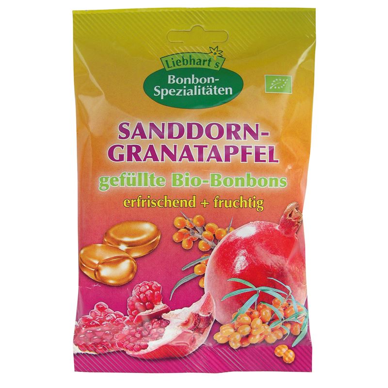 LIEBHARTS Bonbons Sanddorn Granatap Bio 100 g