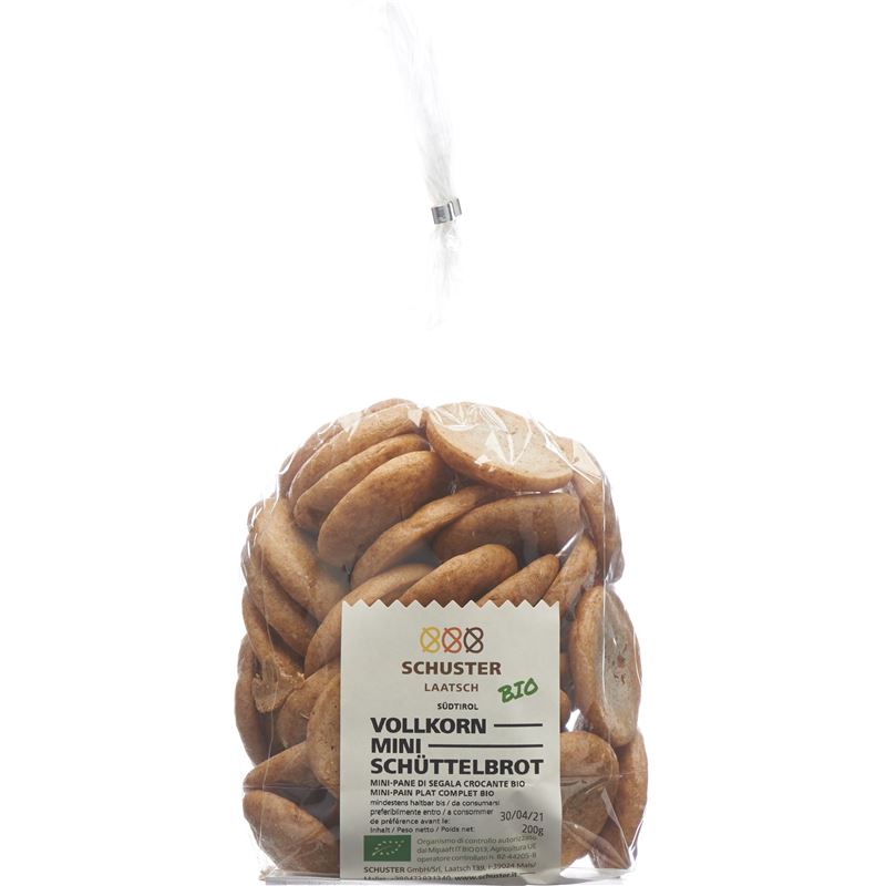 SCHUSTER Schüttelbrot Mini Vollkorn Bio 200 g