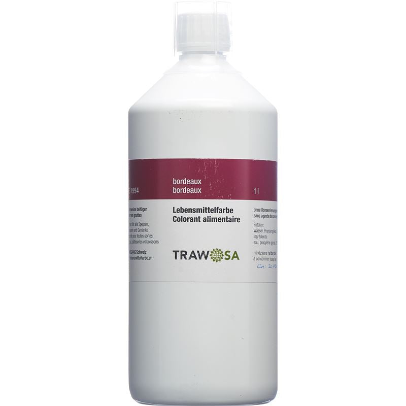 TRAWOSA Lebensmittelfarbstoff bordeaux 1000 ml