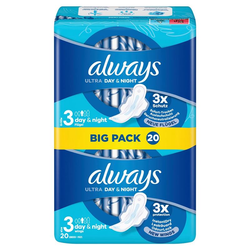 ALWAYS Ultra Binde Night Flügeln BigPack 20 Stk