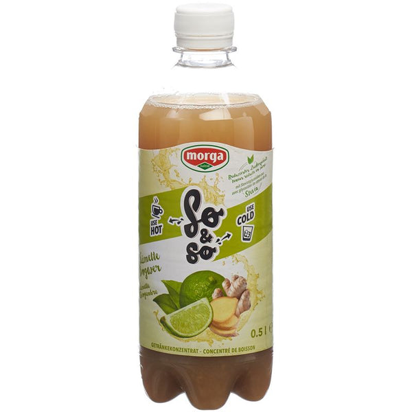 SO&SO Limette-Ingwer Konz mit Stevia Fl 5 dl