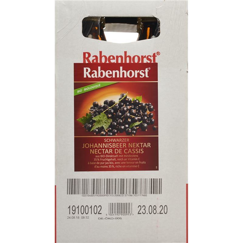 RABENHORST Schwarze Johannisbe Nek Bio 6 x 750 ml