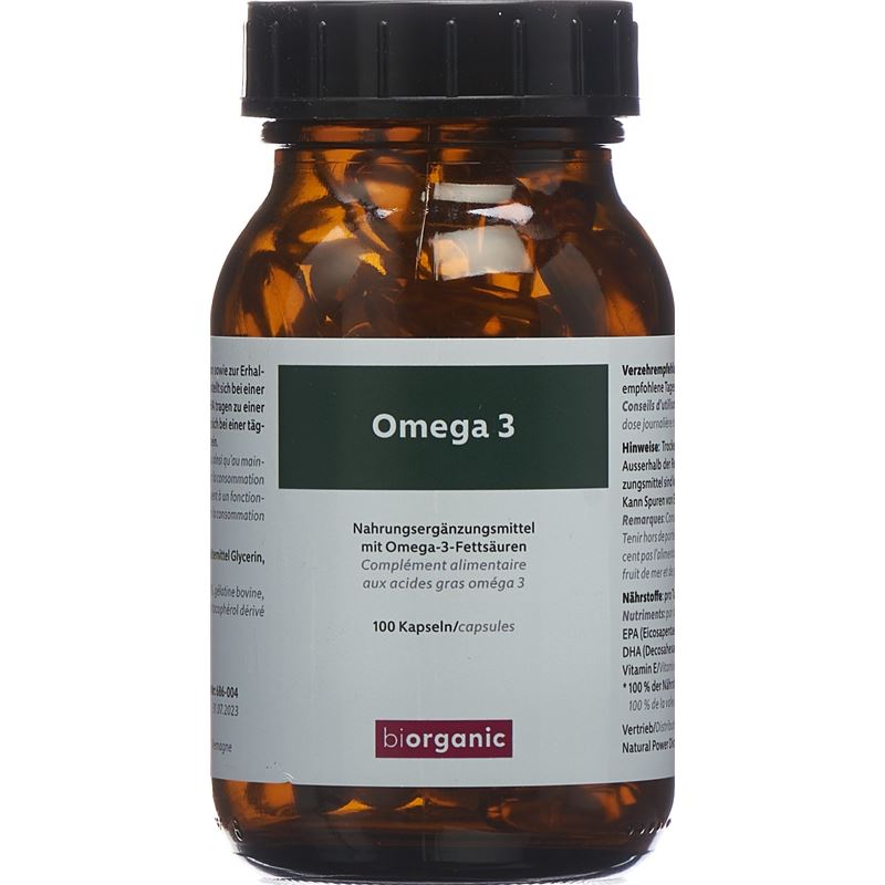 BIORGANIC Omega-3 Kaps F/D Glas 100 Stk