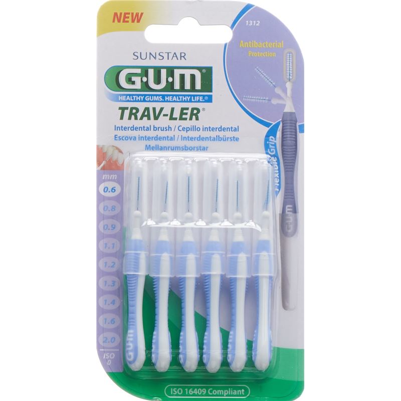 GUM Trav-Ler 0.6mm ISO1 cyl lila 6 Stk