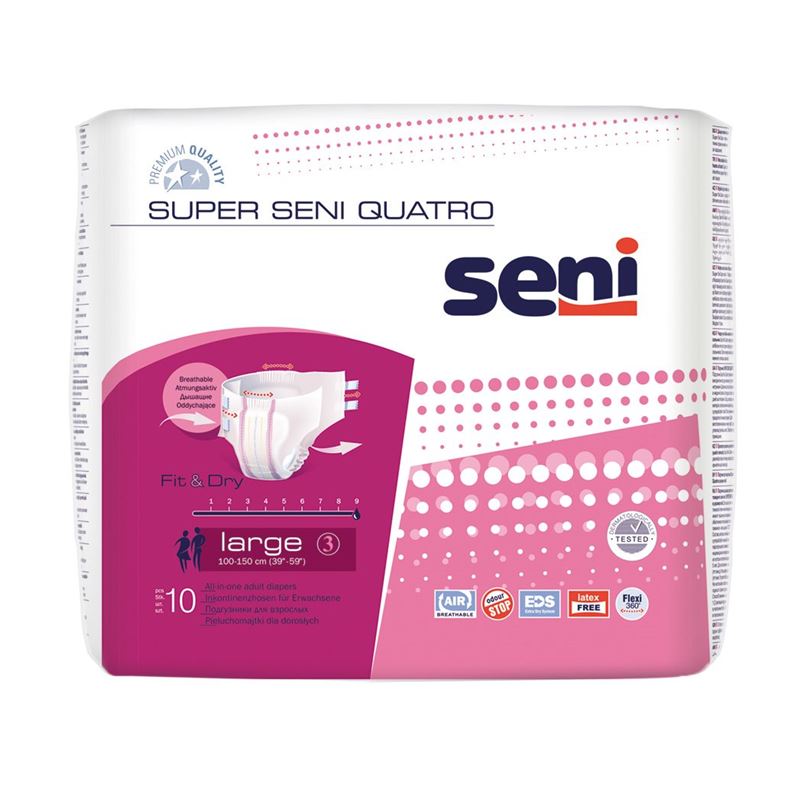 SUPER SENI Quatro Windelhosen L 10 Stk