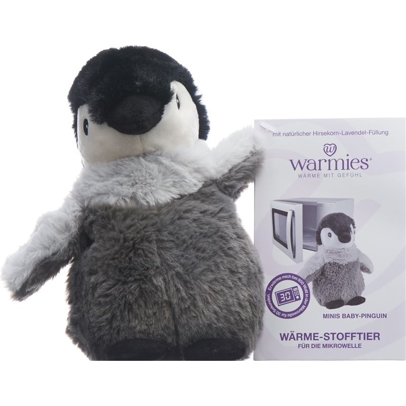 WARMIES Minis Wärme-Stofftier Baby-Pinguin