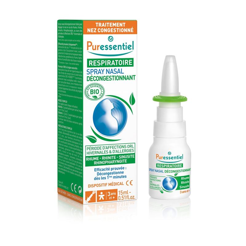 PURESSENTIEL Abschw Nasenspr äth Öle Bio 15 ml