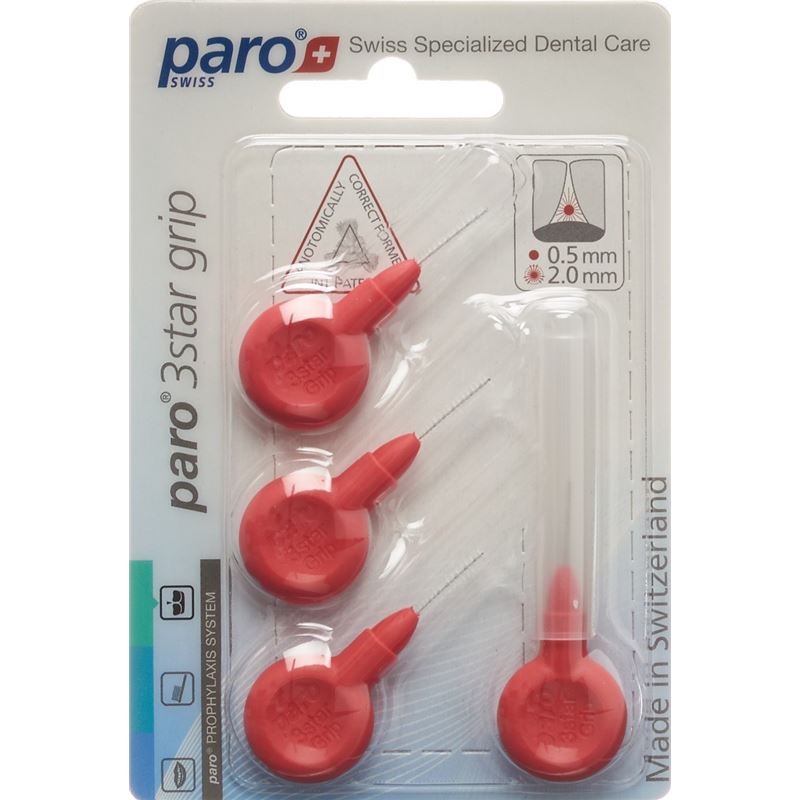 PARO 3Star-Grip 2mm xxx-fein rot zylin 4 Stk