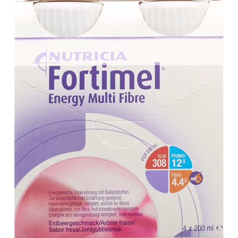 FORTIMEL Multifibre 1.5 kcal Erdbeer 4 Fl 200 ml