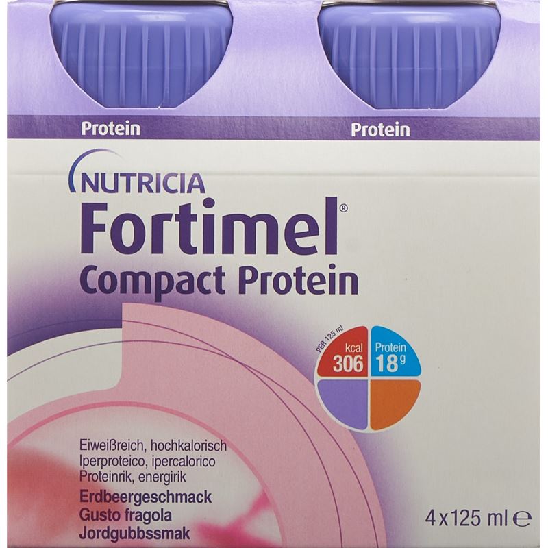 FORTIMEL Compact Protein Erdbeere 4 Fl 125 ml