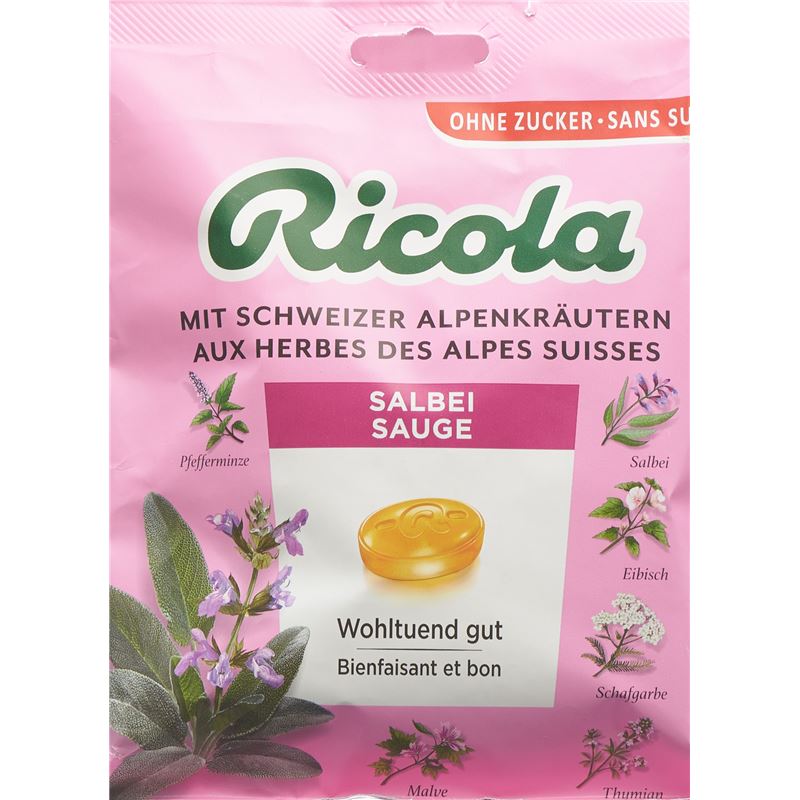 RICOLA Salbei Bonbons o Zucker m Stevia Btl 125 g