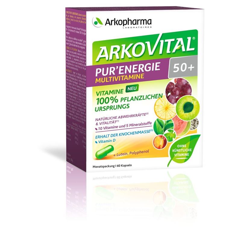 ARKOVITAL Pur'Energie 50+ Kaps Vit+Min Ds 60 Stk