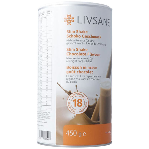 LIVSANE Slim Shake Schoko Geschmack 450 g