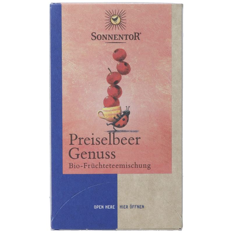 SONNENTOR Preiselbeer Genuss Tee BIO 18 Stk