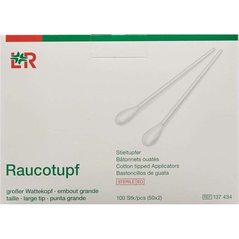 RAUCOTUPF Wattestäbch 15cm gr Kopf st 50 x 2 Stk