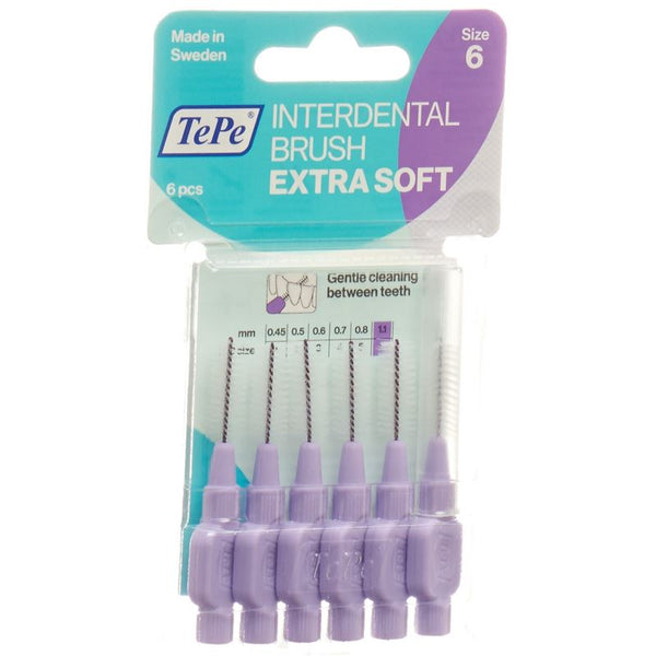 TEPE Interden Brush 1.1mm x-soft viol Blist 6 Stk