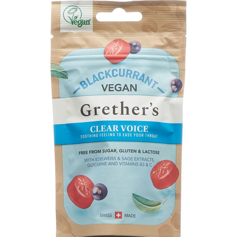 GRETHERS Clear Voice Blackcur Past vegan Btl 45 g