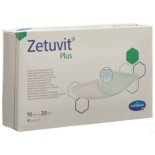 ZETUVIT Plus Absorptionsverband 10x20cm 10 Stk