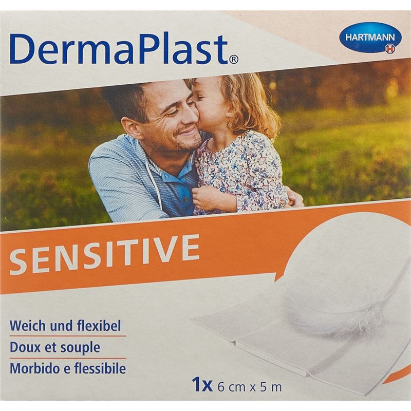 DERMAPLAST Sensitive Schnellverb 6cmx5m wei Rolle